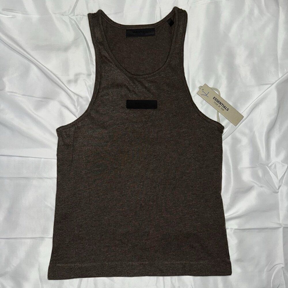 Fear of God Essentials Tri Blend Comfort Tank Top Brown Womens Size XS